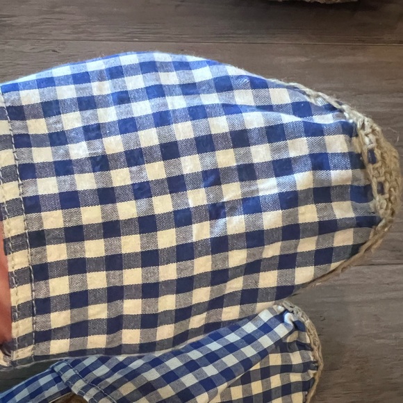 Blue and White Checkered Espadrilles - Picture 10 of 11